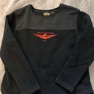 Harley Davidson 2000 Black Gray Sweatshirt Small